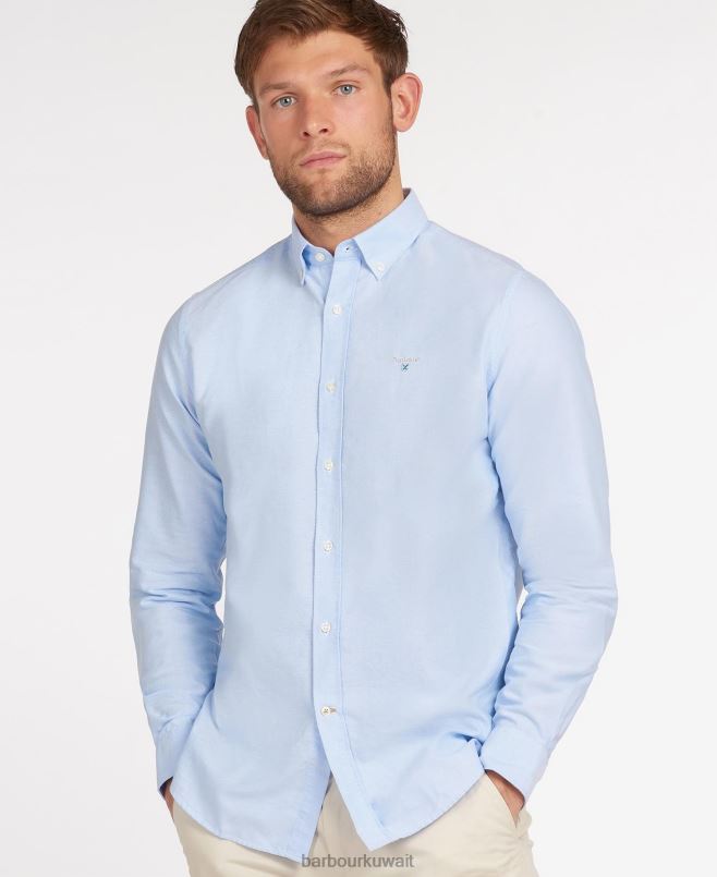 Barbour رجال قميص أكسفورد 3 مفصل H2VVL364 ملابس أخضر