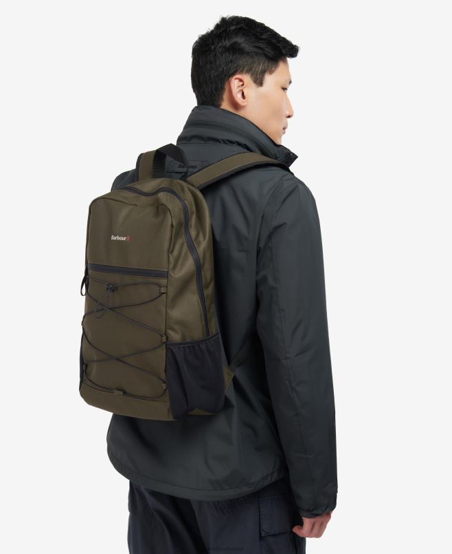 Barbour رجال حقيبة ظهر Arwin Canvas Explorer H2VVL2193 مُكَمِّلات بحيرة / غولدن جرين