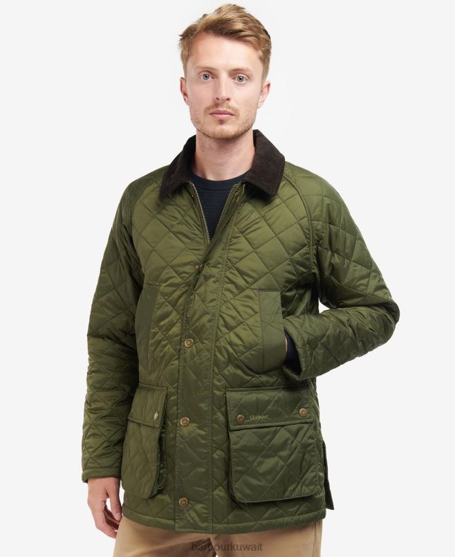 Barbour رجال جاكيت مبطن من Ashby H2VVL97 ملابس زيتون