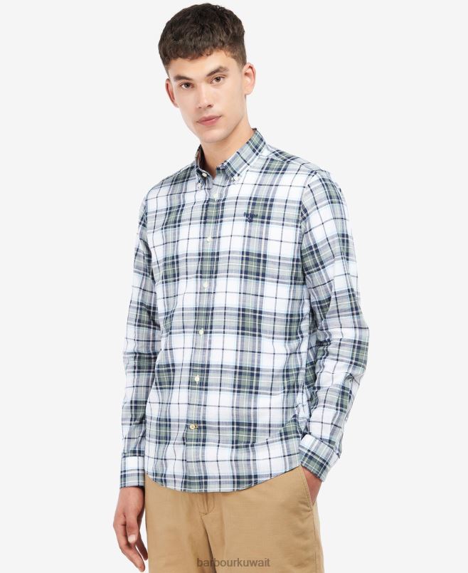 Barbour رجال Blakelow قميص مفصل H2VVL440 ملابس همسة بيضاء