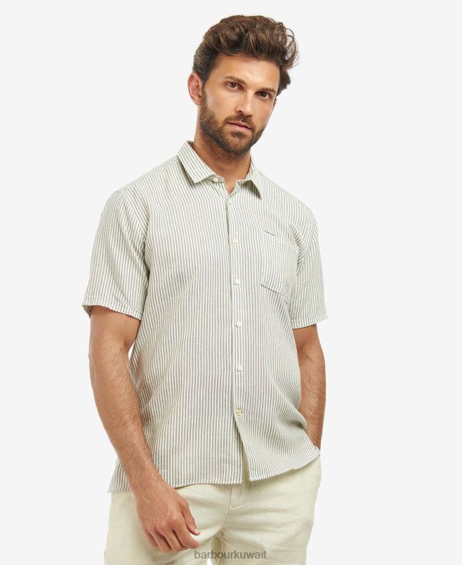Barbour رجال قميص مفصل Deerpark H2VVL487 ملابس زيتون