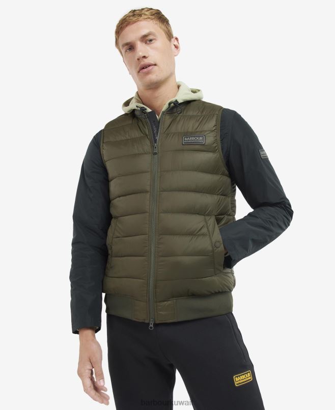 Barbour رجال جيليه مبطن Elgin H2VVL275 ملابس زيتون