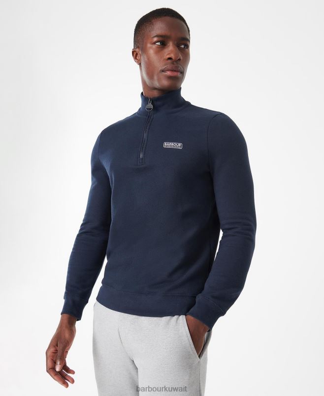 Barbour رجال قميص من النوع الثقيل الدولي الأساسي نصف الرمز البريدي H2VVL1020 ملابس أسود