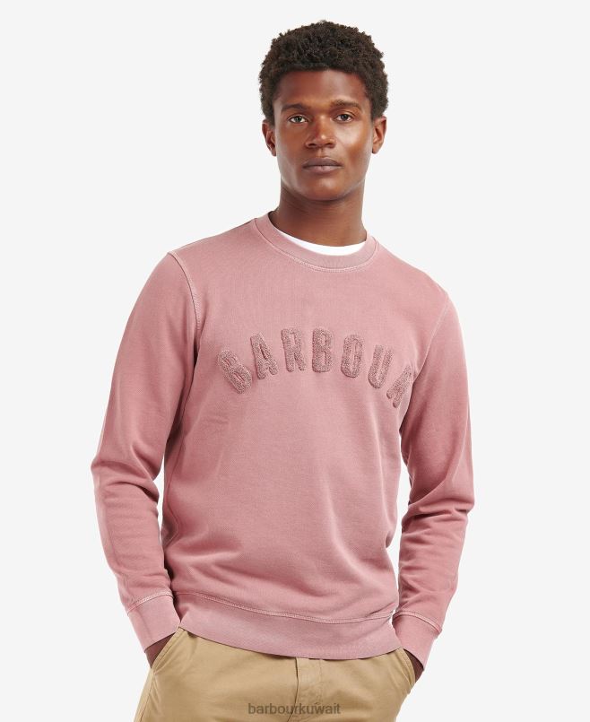 Barbour رجال سترة كبيرة بشعار الماركة وياقة مستديرة H2VVL1030 ملابس مسحوق أزرق