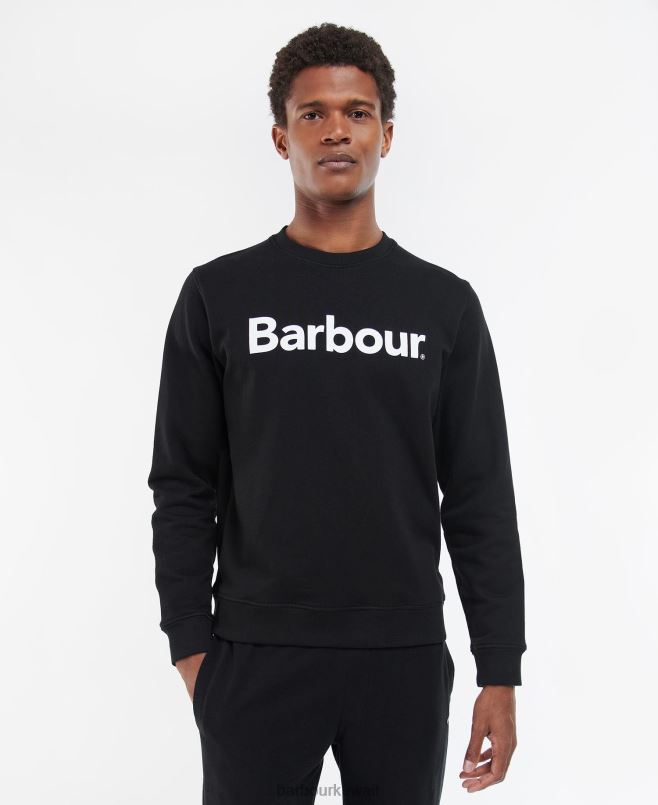 Barbour رجال سويت شيرت برقبة مستديرة وشعار الماركة H2VVL1060 ملابس القوات البحرية