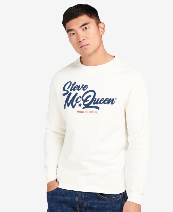 Barbour رجال الثقوب الرسم من النوع الثقيل H2VVL1063 ملابس همسة بيضاء