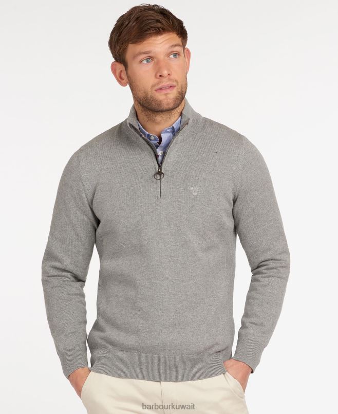 Barbour رجال سترة من القطن بسحاب نصف H2VVL1085 ملابس القوات البحرية