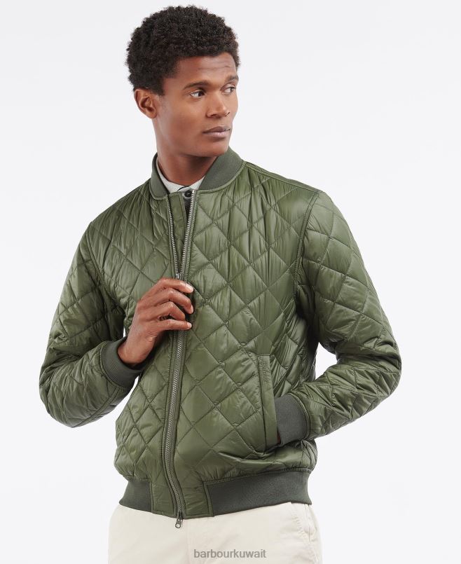 Barbour رجال جاكيت مبطن جالينتو H2VVL110 ملابس زيتون