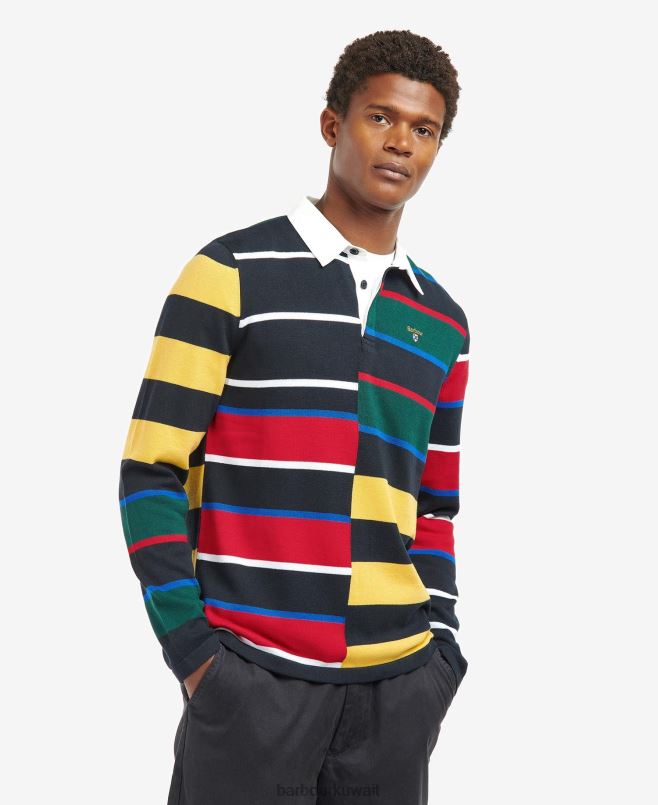 Barbour رجال قميص رادكليف محبوك للرجبي H2VVL1116 ملابس الكلاسيكية البحرية