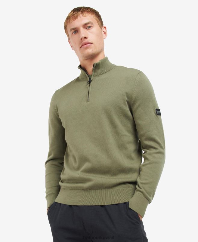 Barbour رجال سترة من القطن بسحاب نصف H2VVL1118 ملابس أنثراسايت مارل