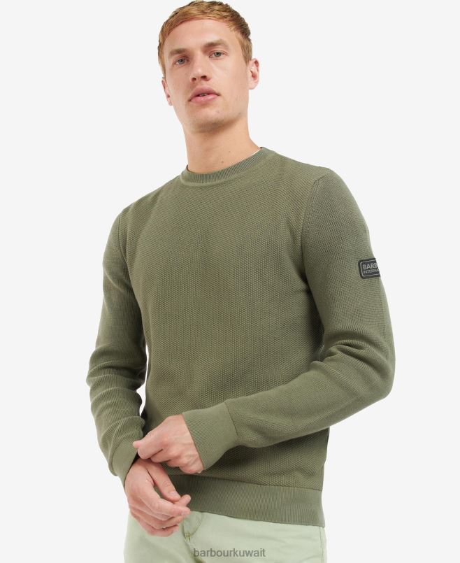 Barbour رجال محرك الطائر محبوك H2VVL1119 ملابس أسود كلاسيكي