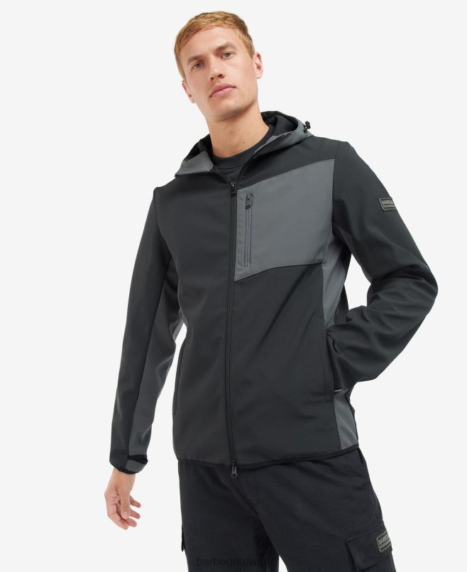 Barbour رجال قذيفة ميرسيان وسترة الصوف H2VVL1134 ملابس أسود كلاسيكي