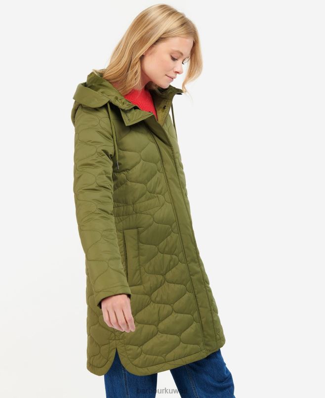 Barbour نحيف جاكيت مبطن نهلة H2VVL1456 ملابس شجرة زيتون