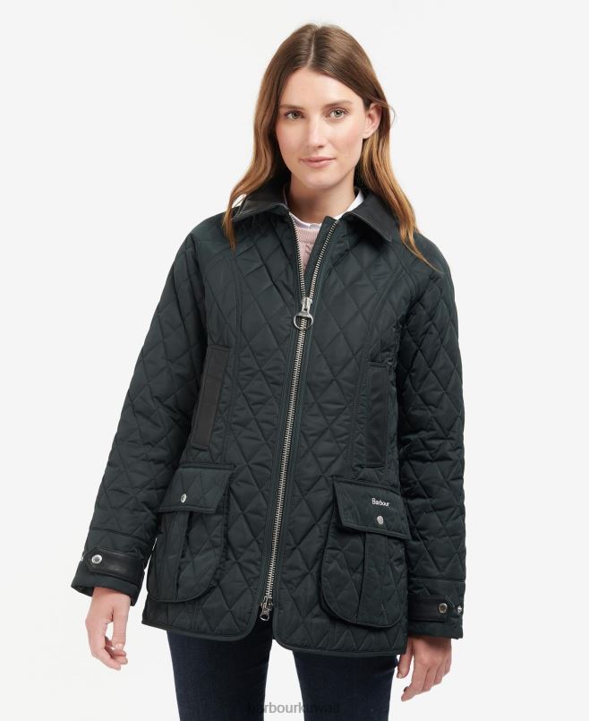 Barbour نحيف جاكيت مبطن فاخر بالخرز H2VVL1481 ملابس زيتون / قديم