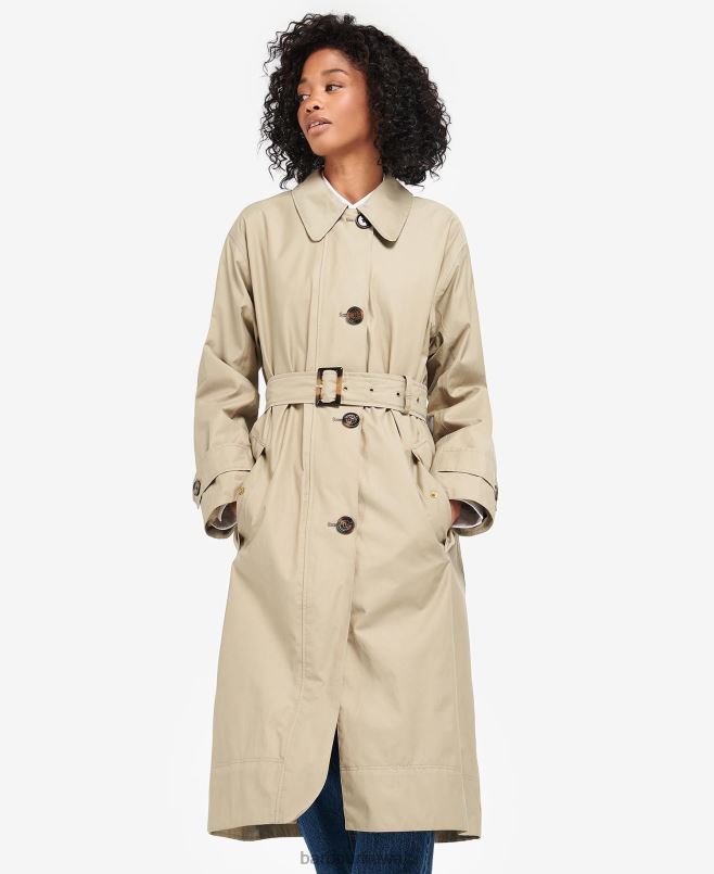 Barbour نحيف معطف ترنش سومرلاند H2VVL1530 ملابس البحرية الداكنة / الحور القديم