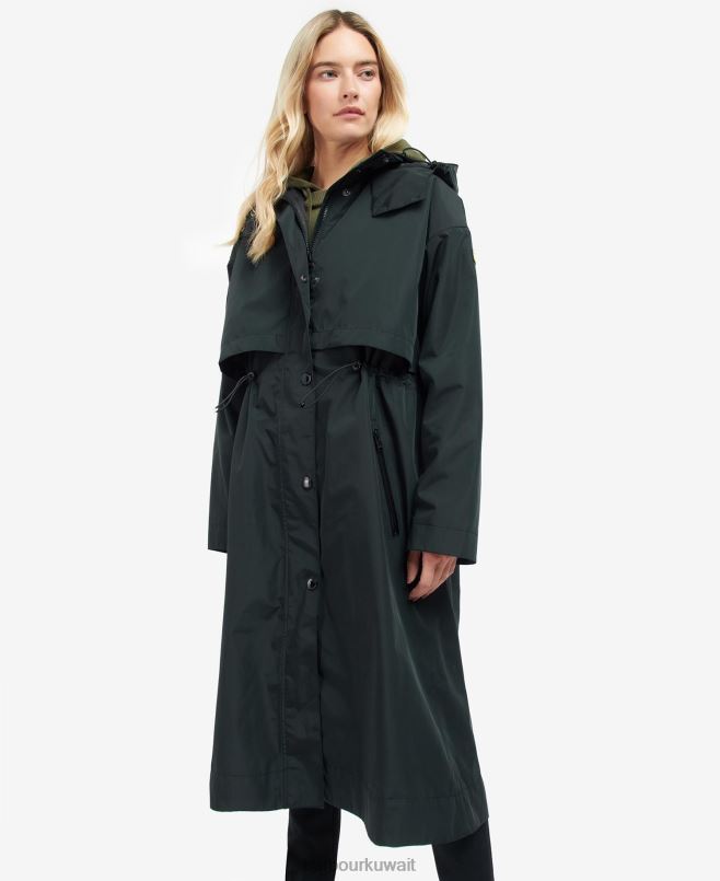 Barbour نحيف معطف واق من المطر المتقاطع للماء H2VVL1532 ملابس بالمر الأخضر