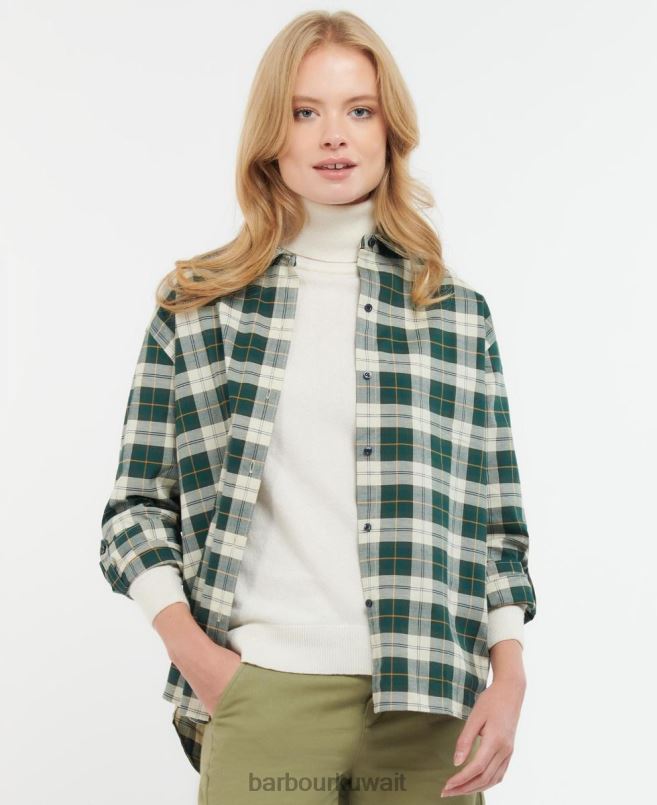 Barbour نحيف قميص إليشاو H2VVL1600 ملابس الترتان الكلاسيكي