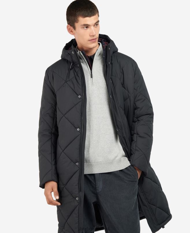 Barbour رجال جاكيت ميلبيري مبطن H2VVL167 ملابس أسود / كوردوفان