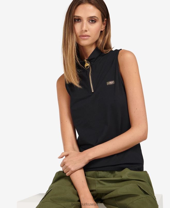 Barbour نحيف رأس كاسوكي نصف مضغوط H2VVL1672 ملابس أسود كلاسيكي