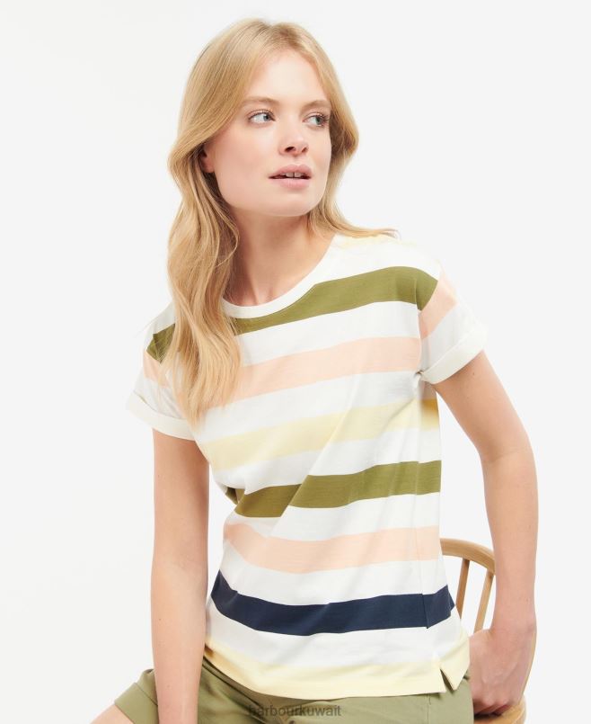 Barbour نحيف أعلى لينديل H2VVL1678 ملابس زبدة خفيفة متعددة