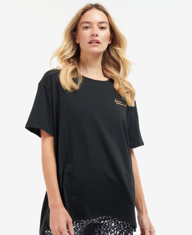 Barbour نحيف رولاند الأعلى H2VVL1722 ملابس أسود كلاسيكي