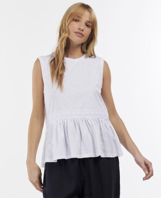 Barbour نحيف أعلى الصفصاف H2VVL1723 ملابس أبيض