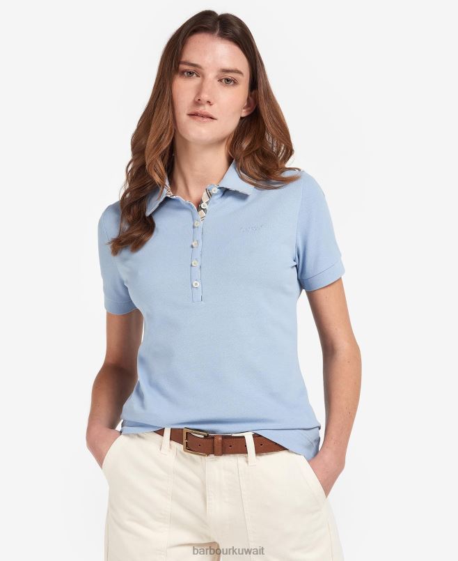 Barbour نحيف أعلى ميناء H2VVL1758 ملابس وردي / نيلي ترتان