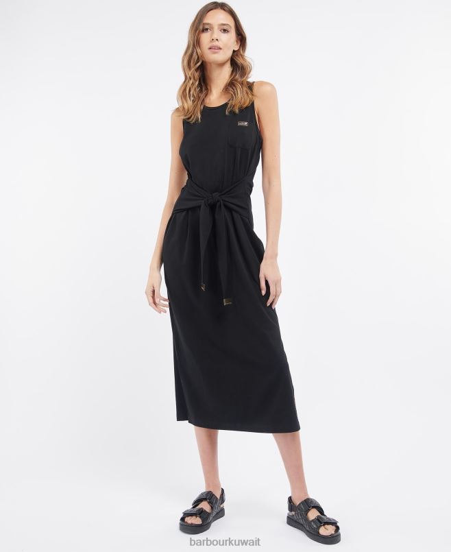 Barbour نحيف فستان مورغان H2VVL1818 ملابس أسود كلاسيكي