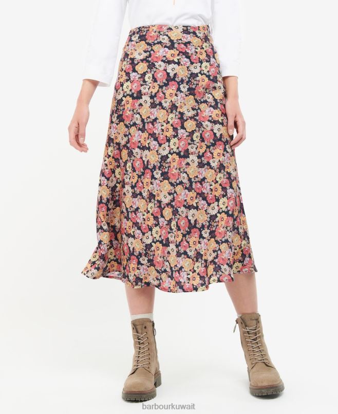 Barbour نحيف تنورة المرجان H2VVL1827 ملابس الأزهار البحرية