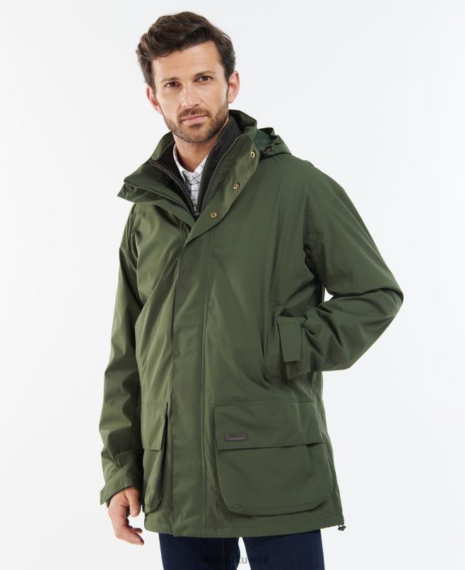 Barbour رجال سترة سوينتون H2VVL185 ملابس زيتون