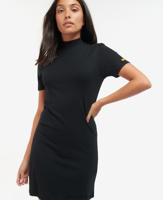 Barbour نحيف فستان بتيلو H2VVL1872 ملابس أسود كلاسيكي