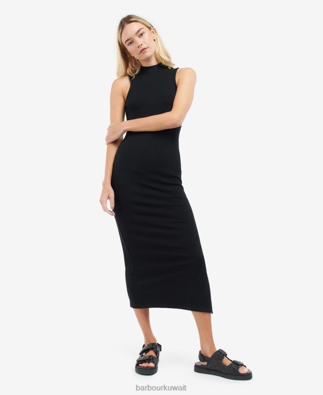 Barbour نحيف فستان اماتي H2VVL1874 ملابس أسود كلاسيكي