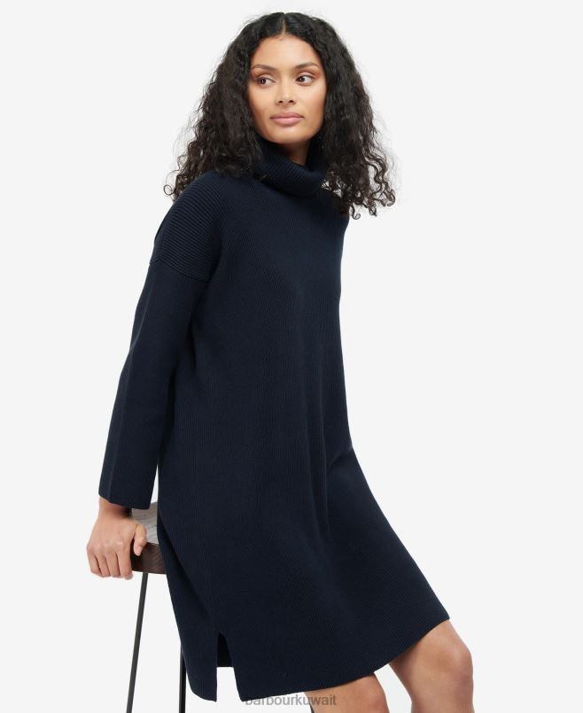 Barbour نحيف فستان غرزة H2VVL1875 ملابس زيتون