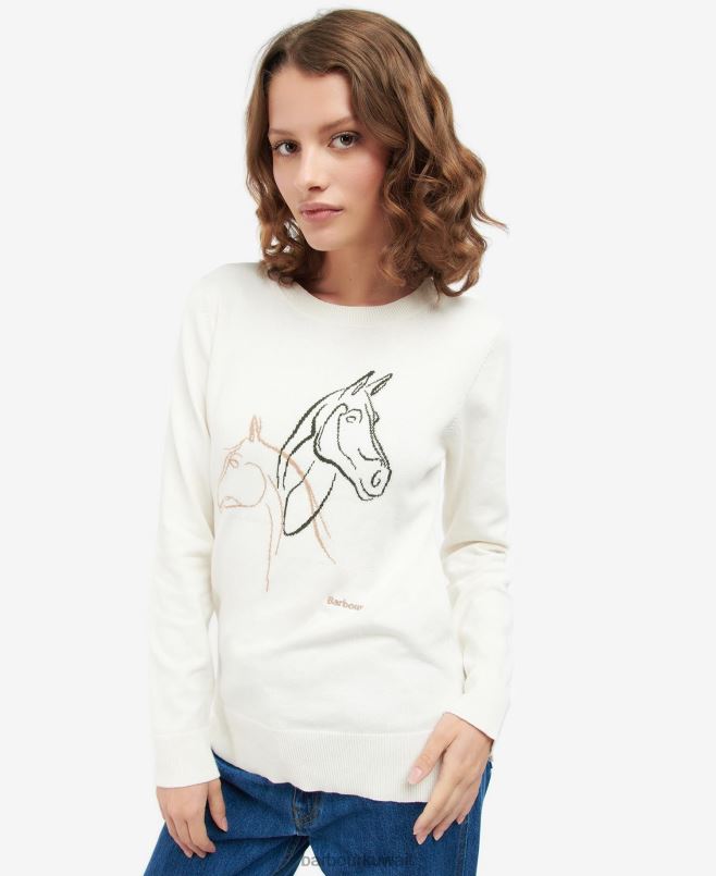 Barbour نحيف كنزة محبوكة هيذر H2VVL1925 ملابس من البيض