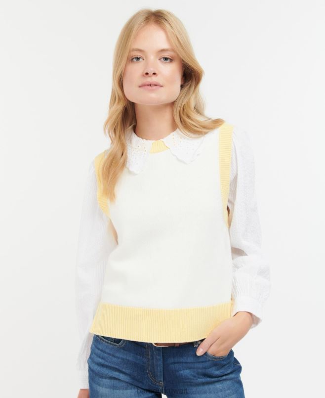 Barbour نحيف سترة دانا محبوكة H2VVL1943 ملابس بيج فاتح