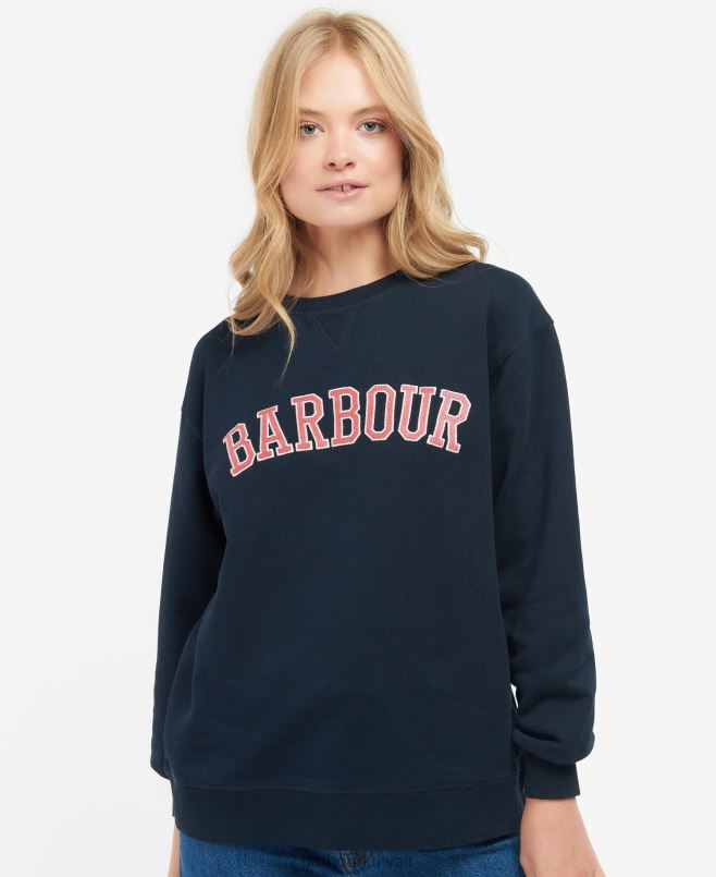 Barbour نحيف سويت شيرت نورثمبرلاند H2VVL1998 ملابس الكلاسيكية البحرية