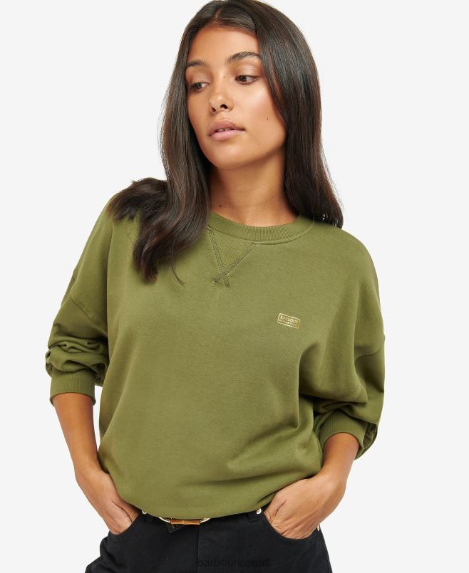 Barbour نحيف سويت شيرت روسين H2VVL2028 ملابس عصير الليمون الوردي