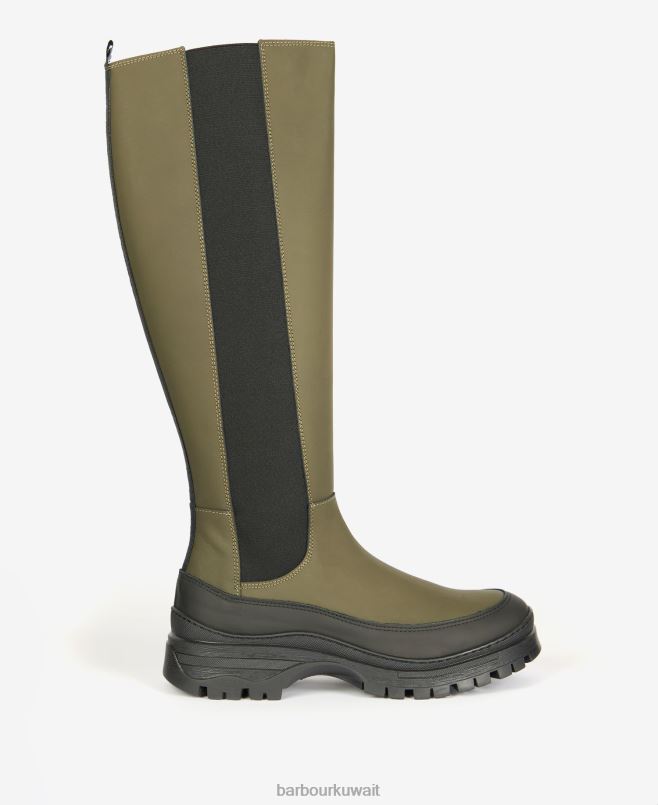 Barbour نحيف أحذية المنصة H2VVL2063 الأحذية كاكي داكن