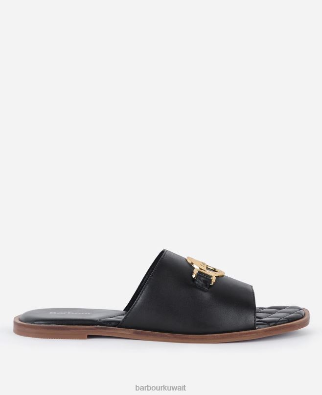 Barbour نحيف الصنادل وطي H2VVL2115 الأحذية أسود كلاسيكي