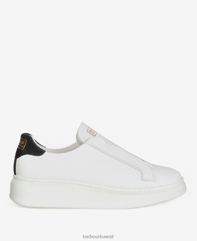 Barbour نحيف المدربين كاري H2VVL2136 الأحذية أبيض