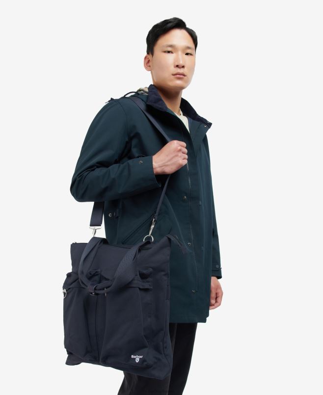 Barbour رجال حقيبة حمل ذات اتجاهين تتالي H2VVL2215 مُكَمِّلات الكلاسيكية البحرية