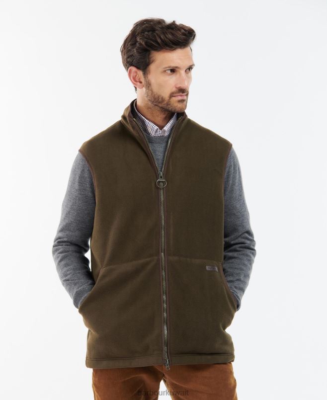 Barbour رجال جيليه صوف السنديان H2VVL240 ملابس زيتون