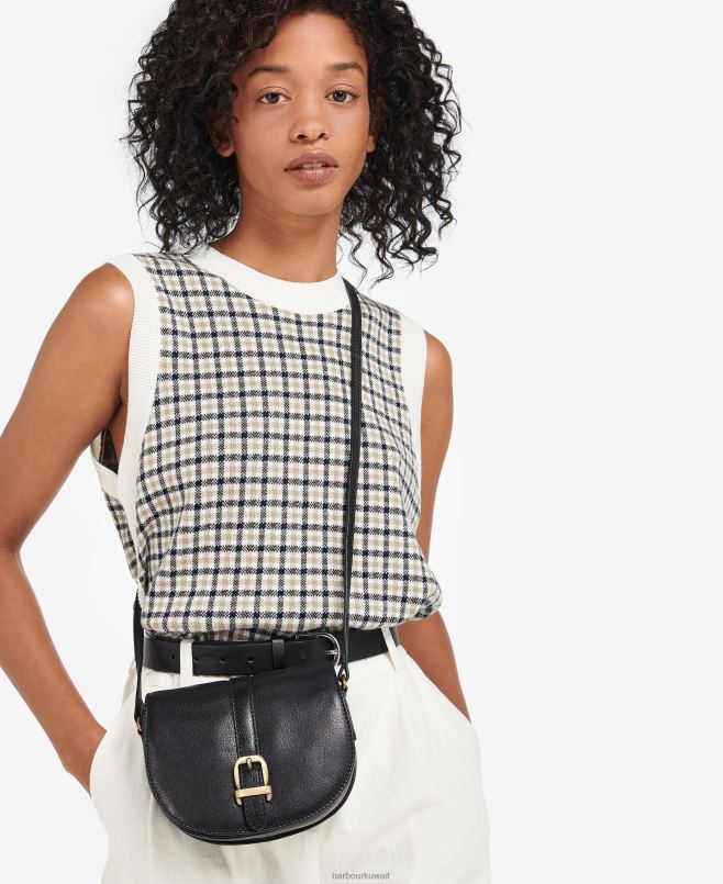 Barbour نحيف حقيبة سرج جلدية لير H2VVL2403 مُكَمِّلات بني غامق