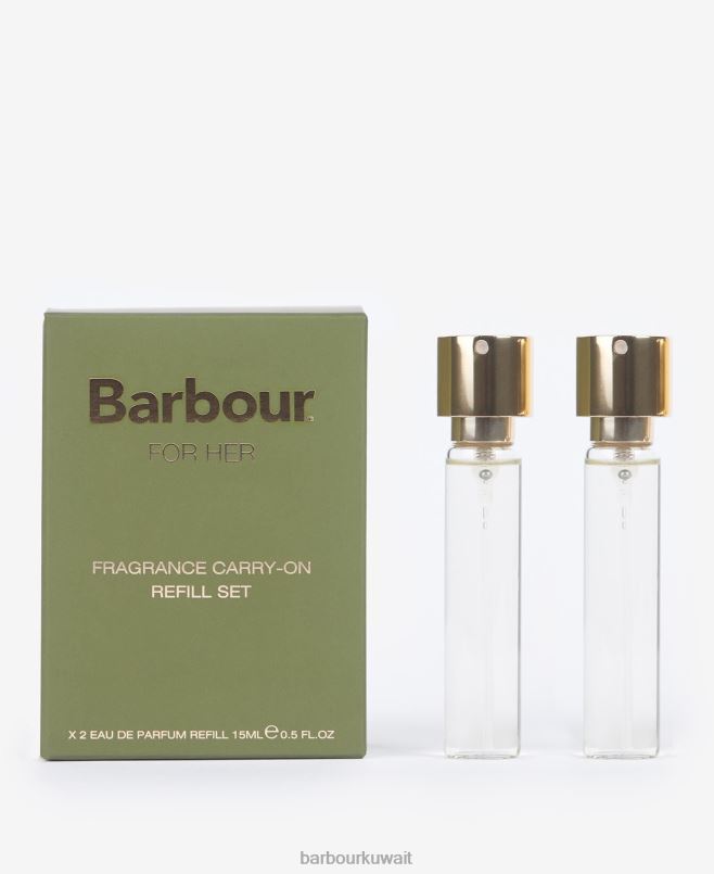 Barbour نحيف مجموعة إعادة تعبئة عطرها بحجم السفر H2VVL2412 مُكَمِّلات الكلاسيكية الخضراء