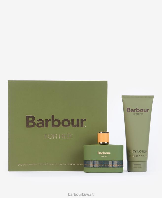 Barbour نحيف لمجموعة هدايا العطور الخاصة بها H2VVL2414 مُكَمِّلات الكلاسيكية الخضراء