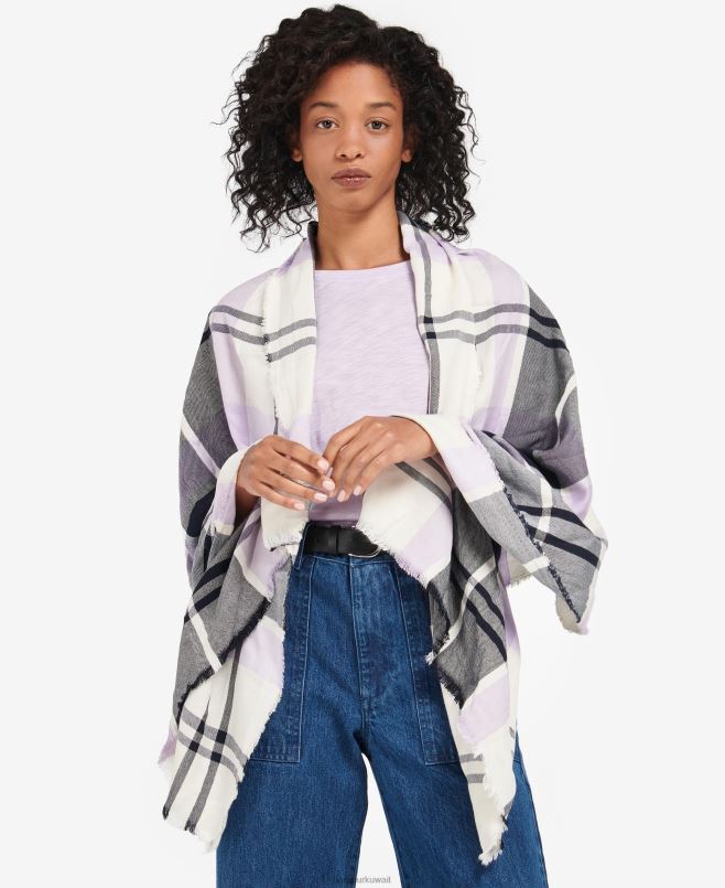 Barbour نحيف لوسيندا وشاح الترتان H2VVL2452 مُكَمِّلات القزحية/البحرية