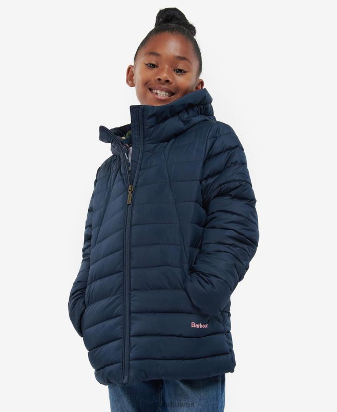 Barbour فتيات سترة مبطن المرجان H2VVL2545 ملابس لكمة الوردي / الرجعية الأزهار