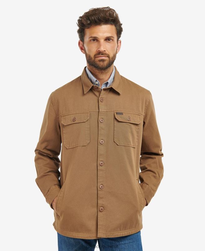 Barbour رجال ريدال فوقية H2VVL294 ملابس رمال داكنة