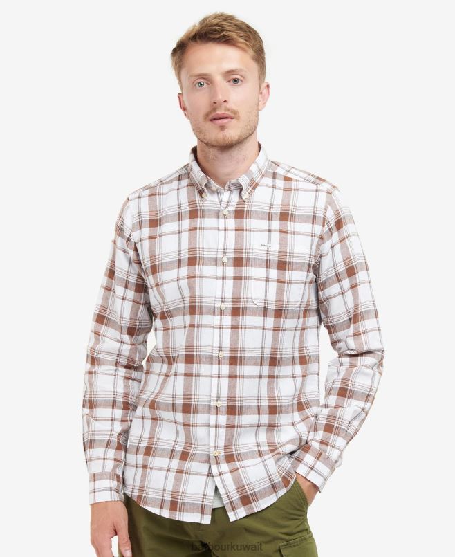 Barbour رجال قميص عزرا H2VVL343 ملابس الصدأ
