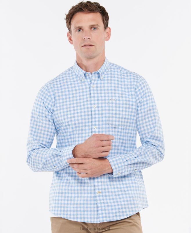 Barbour رجال قميص تفصيل كين H2VVL375 ملابس أخضر